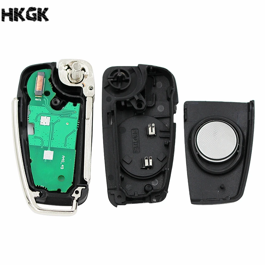 3 BUTTON FOLDING FLIP SMART CAR KEY FOB FOR AUDI A3 A4 A6 A8 QUATTRO TT REPLACEMENT REMOTE CONTROL CAR KEY FOB 315MHZ