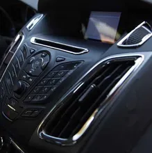 Chrome ABS interior outlet decoration ring 5pcs/lot Car Accessories For Ford focus 3 2012 2013