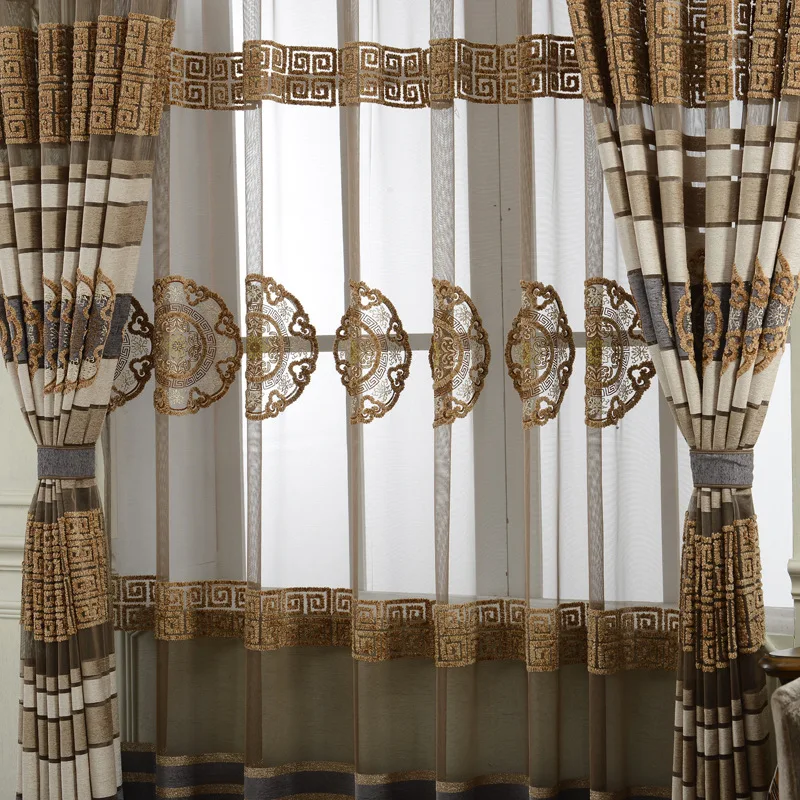 Compra sala de estar de lujo cortinas online al por mayor de china ...