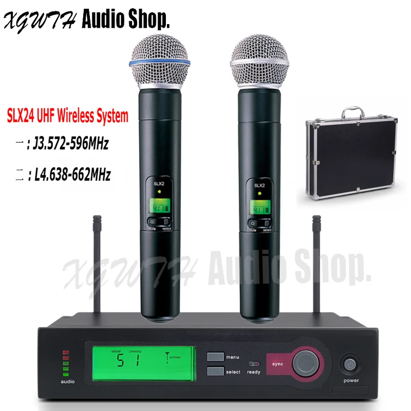 SLX24 BETA58A SM58 SM 58 UHF Wireless Microphone