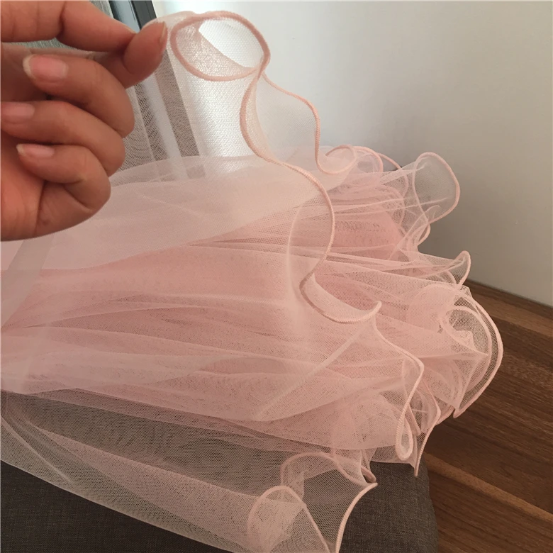 Цельнокроеное мягкое вышитое Тюлевое полотно, марлевые тюлевые материалы для детского платья, кружевная ткань для шитья, розовая/черная/белая