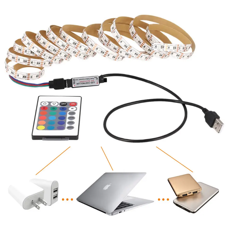 1 м 2 3 4 5 IP20 5050 SMD DC В USB зарядное устройство источник питания светодиодный ная
