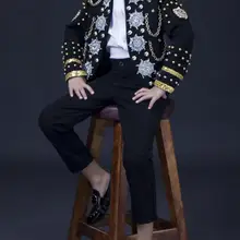 S-4XL Горячая Весна Мужская Новая настройка мода автомобиль модель подиумный показ представление набор пальто