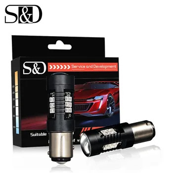 

S&D Auto P21/5W LED 157 BAY15D LED Bulbs Tail Signal Brake Stop Reverse DRL Backup Light 5W 21 3030 SMD Yellow Red 6000K White