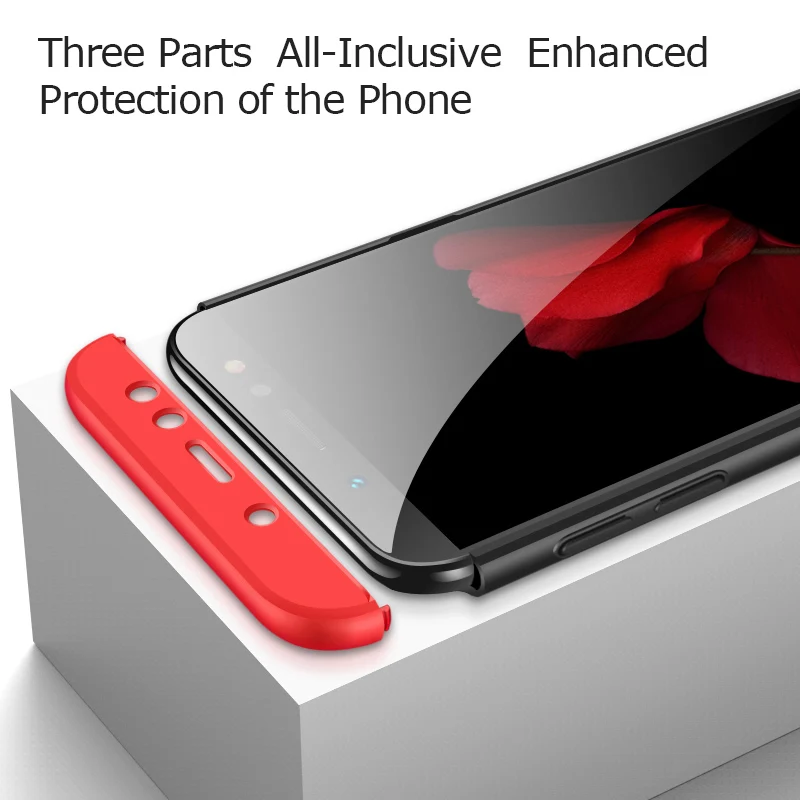 Чехол 3 в 1 для Samsung Galaxy A6 J4 J6 J2 Pro Plus 2018 чехлы защита на 360 градусов пластиковые