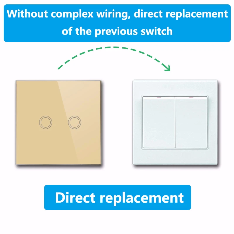  Vhome EU standard touch switches & wireless remote controlRF433Mhz Smart wall lamp bulb remote cont - 32954795951