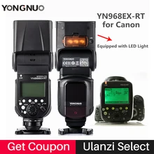 Фотовспышка Yongnuo Speedlite YN968EX-RT для Canon высокоскоростной Синхронизации TTL Беспроводная Вспышка Мастер и Светодиодные для Canon 600EX-RT/ST-E3-RT бесплатные подарки