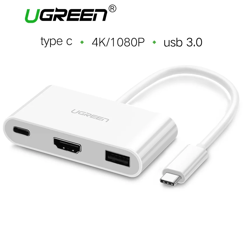 Ugreen USB C HUB to HDMI VGA Adapter USB Type C 3.0 to USB 3.0 Hub Female Converter for Macbook Chromebook Pixel Type-c Adapter Ugreen USB C HUB to HDMI VGA Adapter USB Type C 3.0 to USB 3.0 Hub Female Converter for Macbook Chromebook Pixel Type-c Adapter
