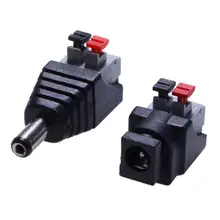 2.1×5.5mm Macho/Fêmea Tira CONDUZIDA Luz DC Power Plug Conector para Câmera de CFTV e DC 12 v LEVOU Luz de Tira