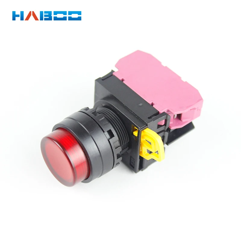 

dia.22mm LED push button switch high head 10pcs/lot illuminated led switch latching on-off IP40 6V 12V 24V 110V 220V