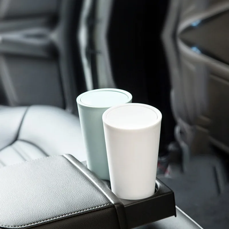 

Mini Plastic Countertop Trash Can Desktop Garbage Container Kitchen Waste Bin with Swing Lid for Home Office Bathroom Car