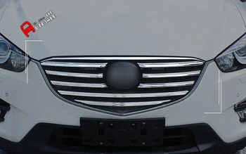

Front Centre Grill Grille Inserts Cover Trim Decor ABS 9pcs for Mazda CX-5 2015