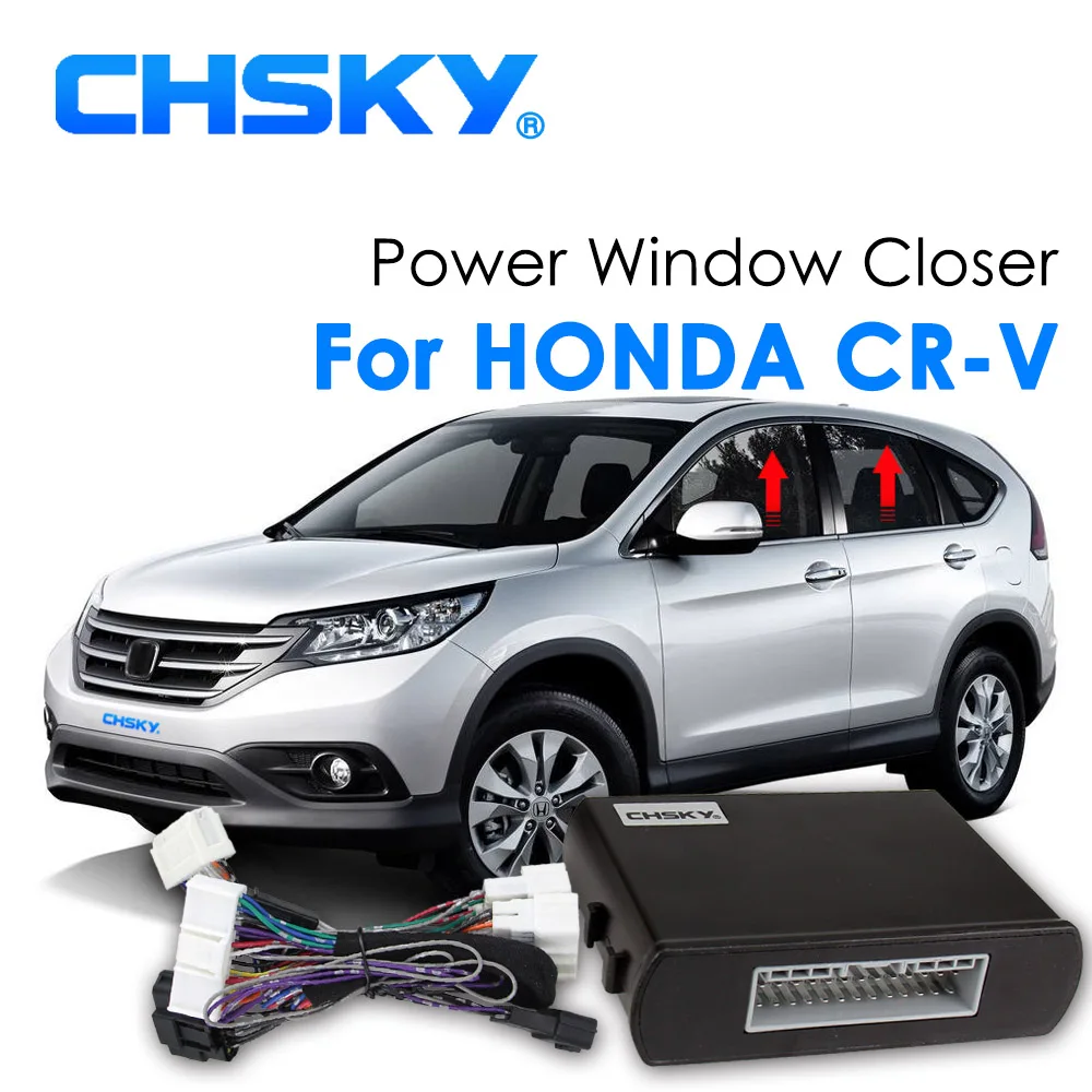 

CHSKY Auto Car Power Window Roll up Window Closer For Honda CRV CR-V Car Alarm Systems Remotely Close Window Closer lifter