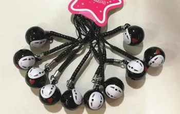 

50pcs Cartoon Japanese anime black man Jingle Bells,Christmas Decoration,DIY Crafts,Cartoon Lanyard Accessories Bell key Chains