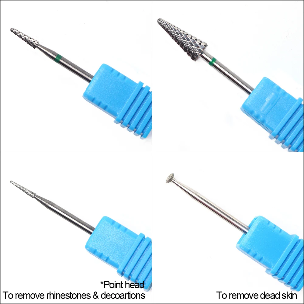 STZ 1 шт. вольфрамовые карбидные сверла для ногтей 3/32 ''электрические фрезерные напильники кусачки для кутикулы инструменты для маникюра аксессуары для дизайна ногтей#901