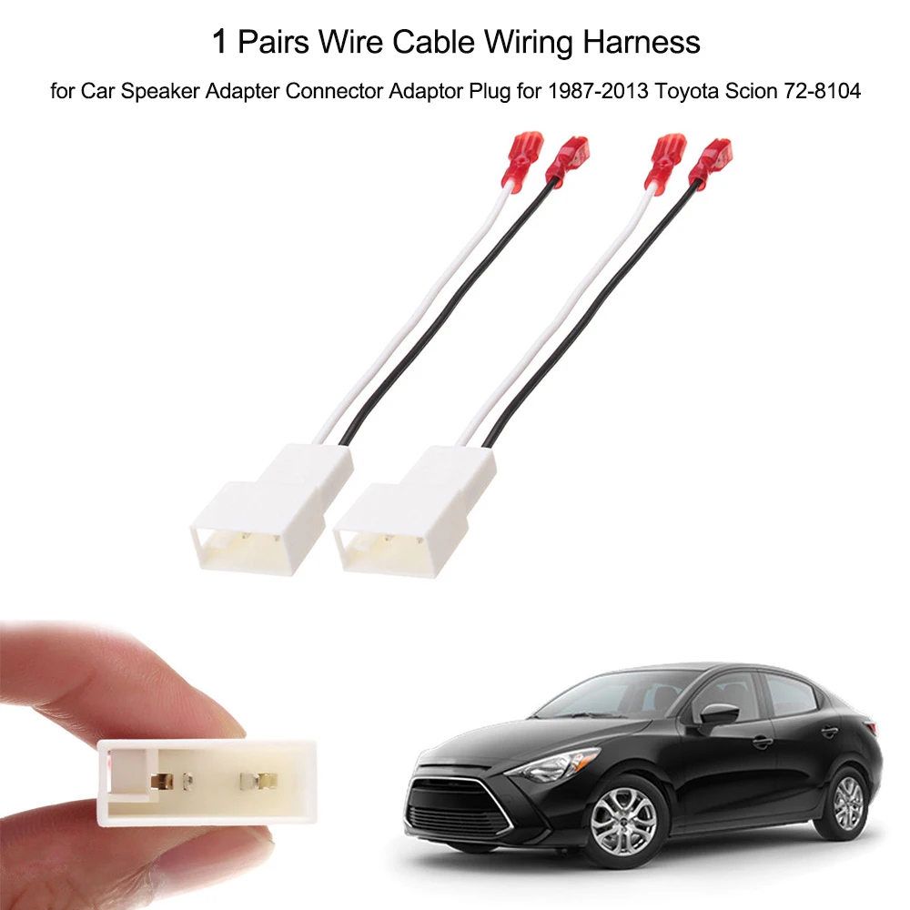 2 PCS Wire Cable Wiring Harness for Car Speaker Adapter Connector