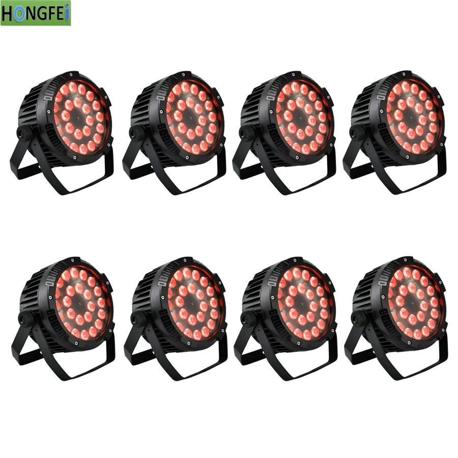 8 шт./24x18 Вт наружный водонепроницаемый par свет RGBWA UV 6in1 24x18 led DMX512 Водонепроницаемые