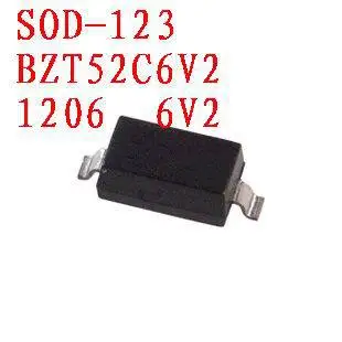 Бесплатная доставка зенеровский диод BZT52C6V2 SOD-123 100 шт | Электронные компоненты и