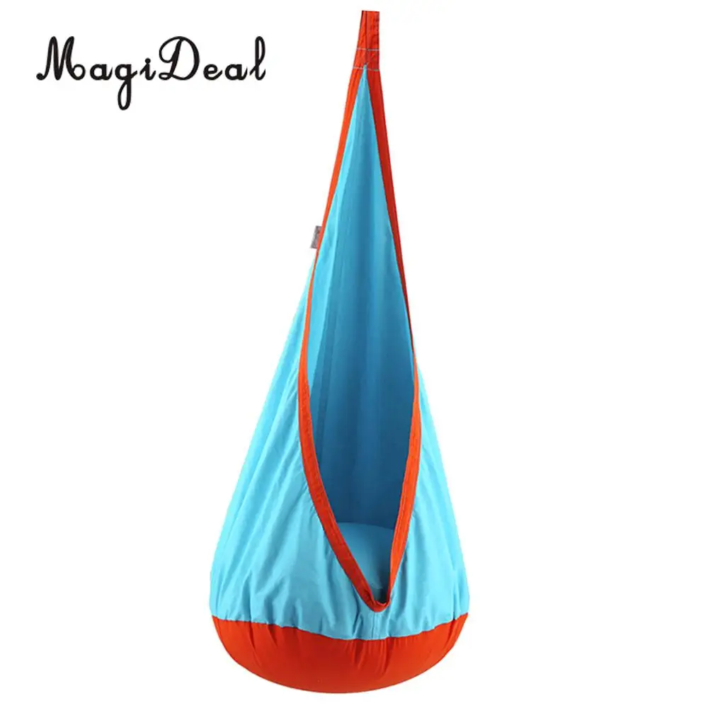 70KG Kids Indoor Outdoor Swing Seat Hanging Hammock Inflatable Cushion Chair Playhouse Toy