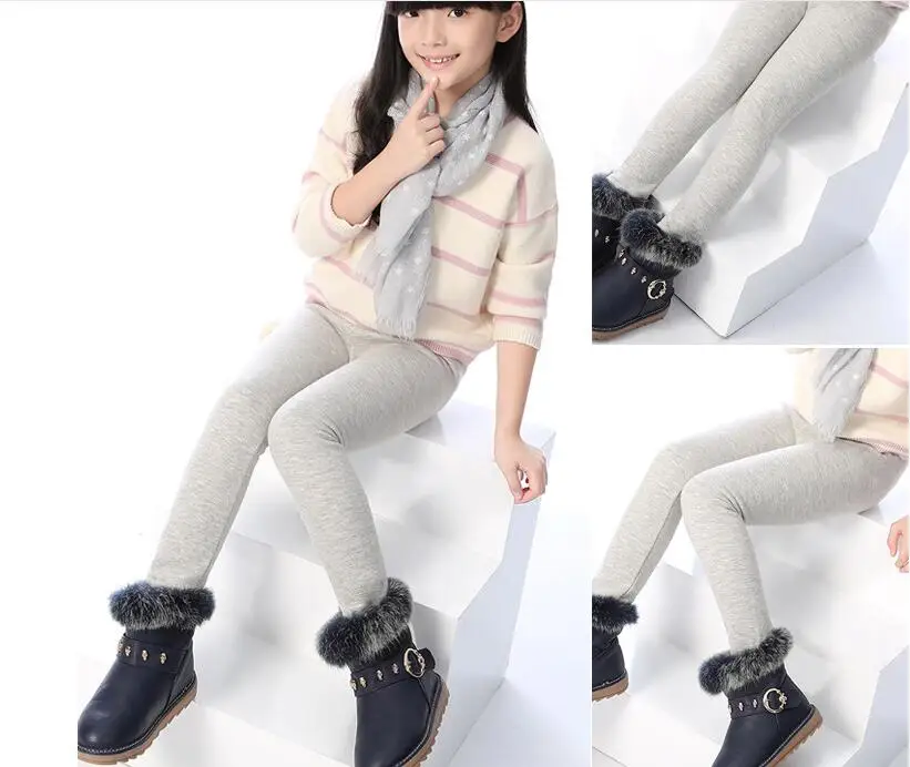 VEENIBEAR/теплые хлопковые штаны для девочек; осенне-зимние Бархатные леггинсы для девочек; детские штаны; зимняя одежда для девочек; Возраст От 3 до 11 лет