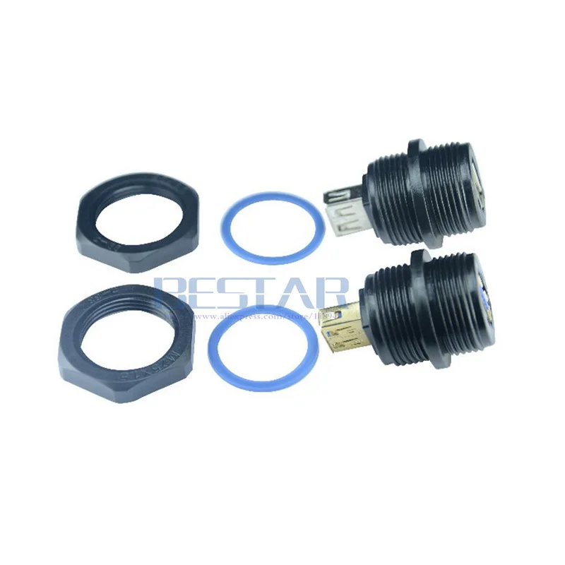 IP67 USB 2 0 4 контактный 3 9 гнездо к гнезду водонепроницаемый разъем для передачи