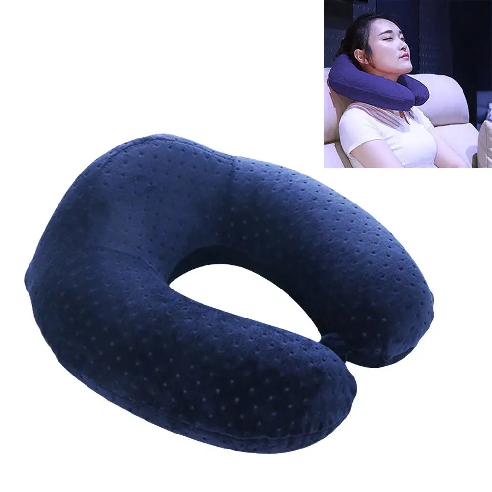 

Portable Air Travel Velvet U Shape Neck Pillow Soft Comfortable Thick Headrest Neck Support New