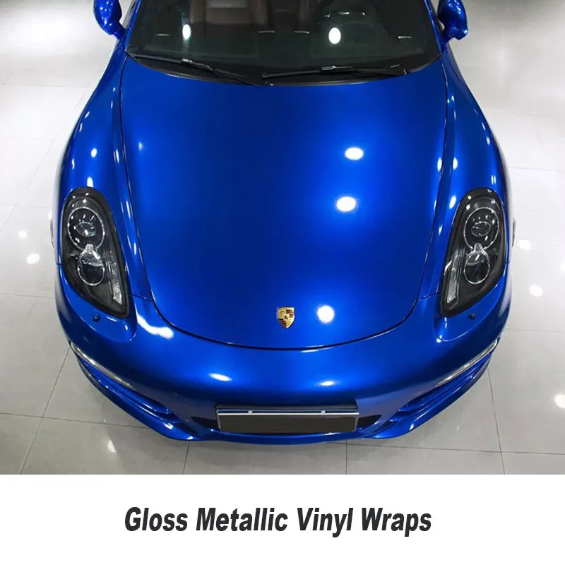

Gloss Midnight Metallic Vinyl Car Wrap Film Candy gem Blue Shiny Vinyl Wrap With Air Release Full Car Wrap :1.52*20M/Roll