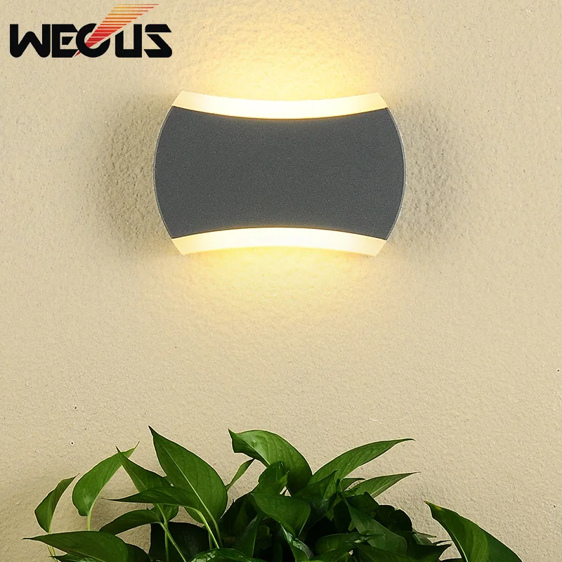 Led 8W вверх и вниз с подсветкой настенный светильник Открытый водонепроницаемый