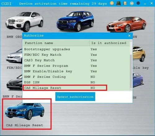 Сброс пробега CAS авторизация для CGDI Prog BMW MSV80 программатор ключей добавьте в