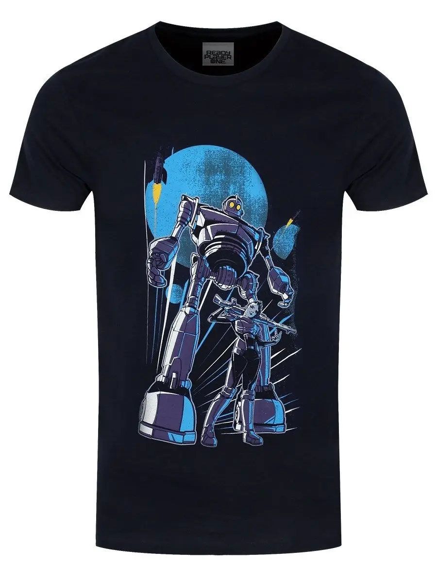 

Ready Player One Iron Giant Men's Navy T-shirt Cheap Sale 100 % Cotton T Shirt For Boys Harajuku Funny Rick Tee Shirts