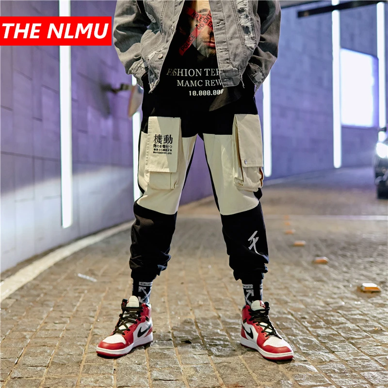 

Hip Hop Joggers Pants Men Casual Letter Embroidery Cargo Pants Mens Streetwear Sweatpants Trousers Harajuku US SIZE GW011