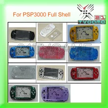 Для PSP3000 полный В виде ракушки, Замена Корпус для psp3000, черный, белый, красный, зеленый, золотой, розовый, кристалл, синий кристалл, Crtstal красный