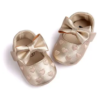

Baby PU Leather Shoes Newborn Girl Soft Shoes Bow Fringe Soft Soled Non-slip First Walkers Infant Bowknot Shoes 0-18M