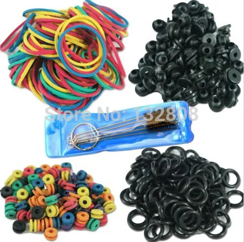 Tattoo-Accessories-Tattoo-Supplies-Rubber-O-Rings-A-bar-Grommet-Nipple-Bands-machine-Cleaning-Brush-free