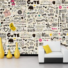 Пользовательские детские обои, мультфильм английский, 3D рисованный фон для детской спальни ресторанов декоративные обои ПВХ