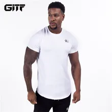 GITF новая брендовая одежда Спортивная плотная футболка мужская Спортивная футболка для бега для мужчин Gyms футболка для фитнеса и занятий летние топы