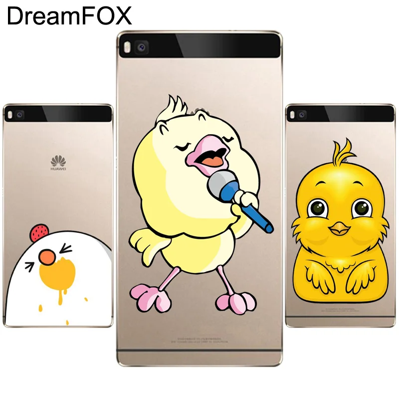 DREAMFOX L318 Cartoon Chicken Soft TPU Silicone Case Cover For Huawei P8 P9 P10 Lite Plus 2017 Honor 8 Pro 9 6X |
