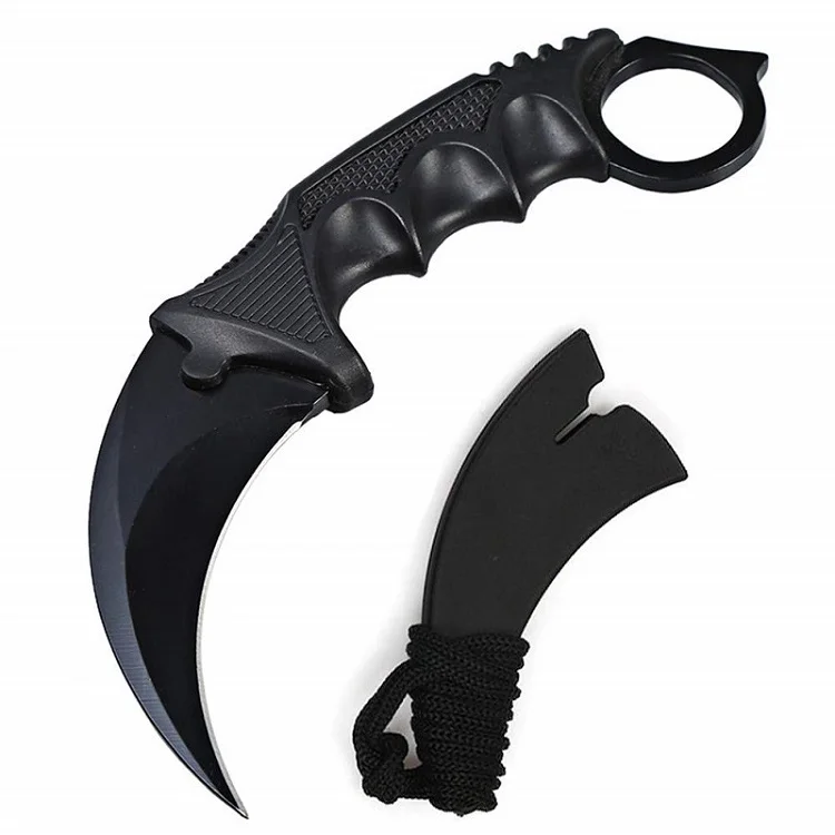 HS инструменты Открытый Karambit ножи охотничьи ножи выживания тактический коготь Карманный Самообороны обидный кемпинг инструмент