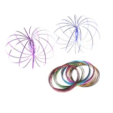 13-15 см, потрясающие кольца, игрушки, кинетическая Весенняя игрушка, забавная уличная игра, интеллектуальная игрушка, Спиннер, гладкая металлическая игрушка