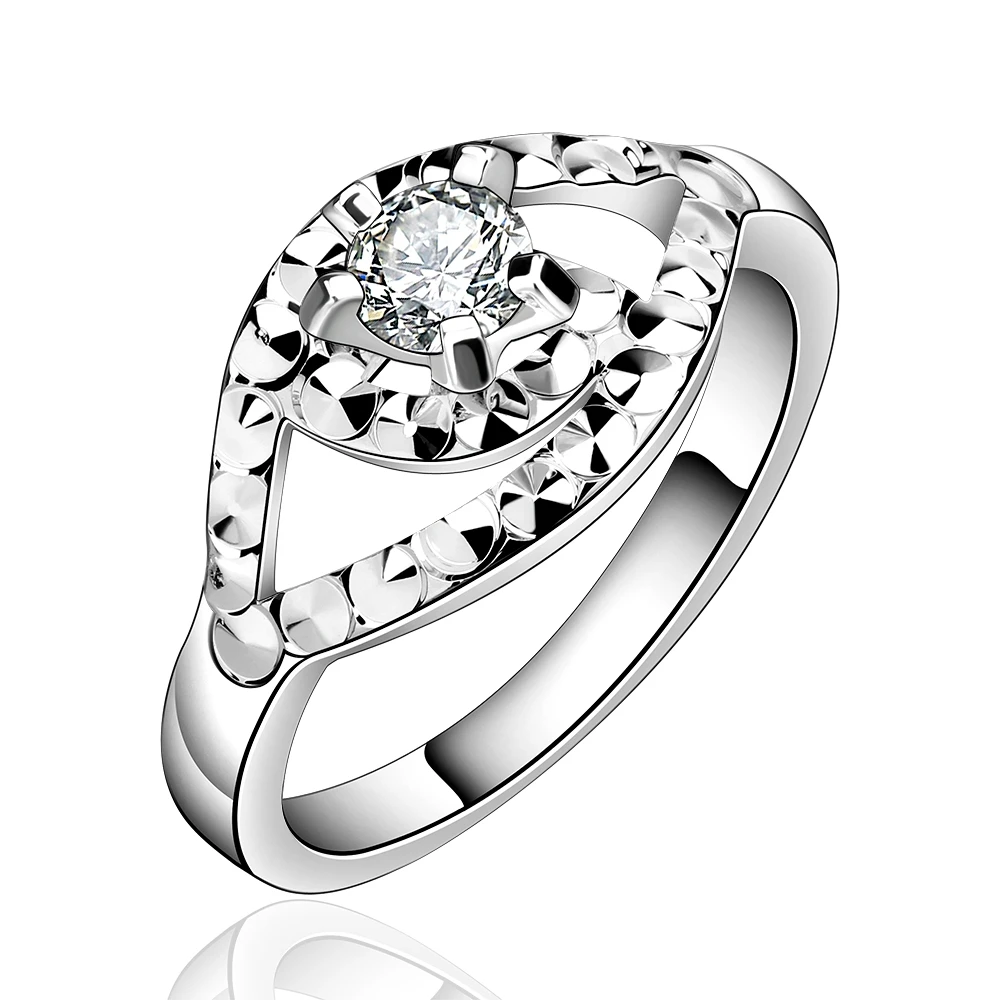 

925 sterling silver rings diamond natural stone crystal engagement ring lord of the rings wedding ring gift for women/girls r596