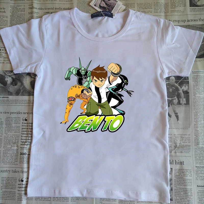 

3-12 years new summer ben 10 cartoon t shirt for boys short print ben 10 sport t shirt