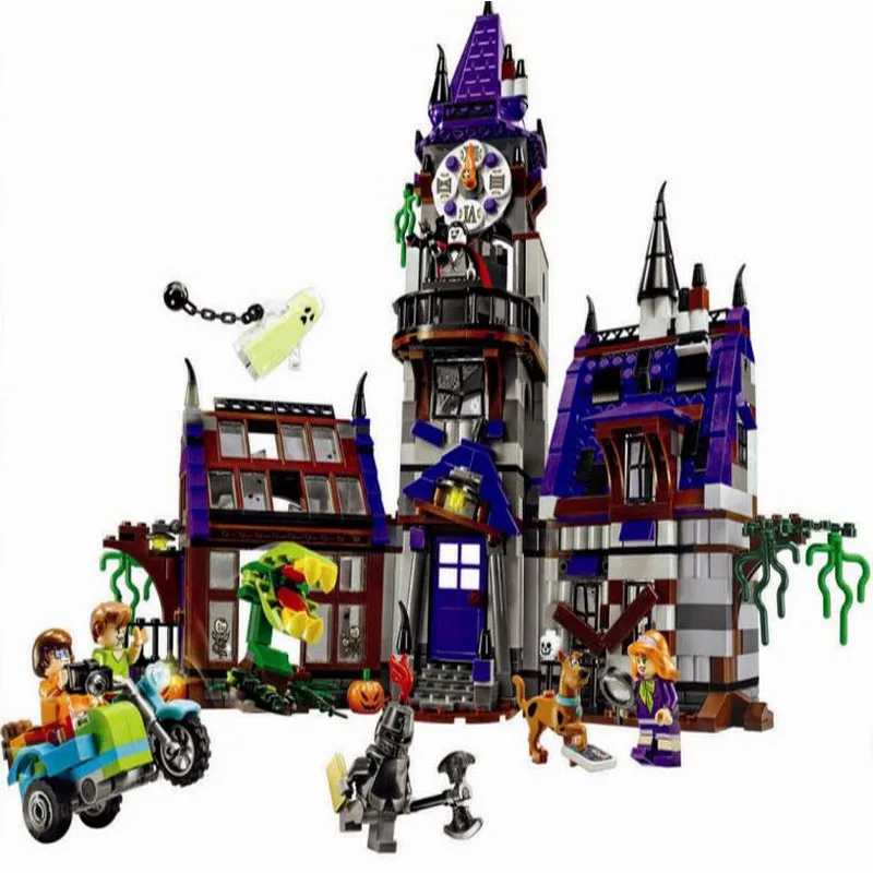 10432  Scooby Doo Figures Mystery Mansion Mystery Plane Adventures Mystery Machine Bus  Blocks For Children Gift with legoed