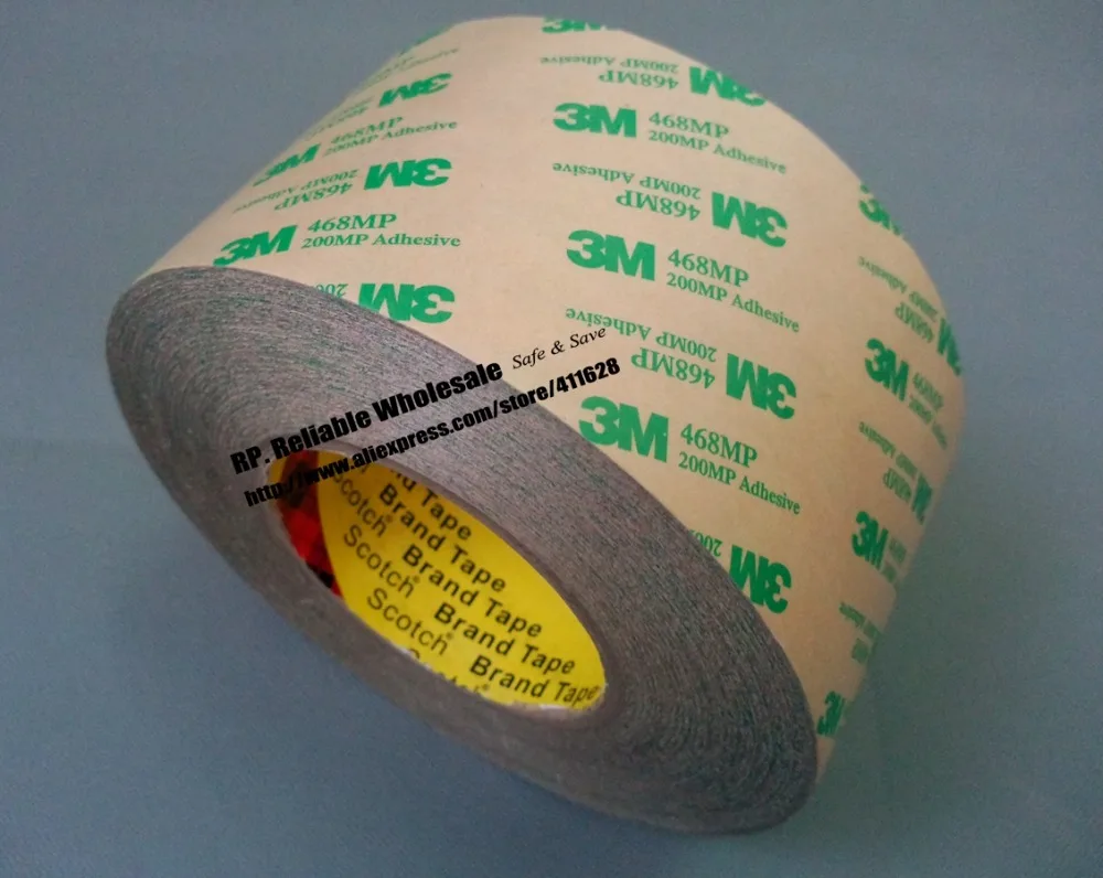 (33mm*55M*0.13mm) 3M 468MP 200MP High Temperature Withstand Double Faces Adhesive Tape for Automotive Appliance (33mm*55M*0.13mm) 3M 468MP 200MP High Temperature Withstand Double Faces Adhesive Tape for Automotive Appliance