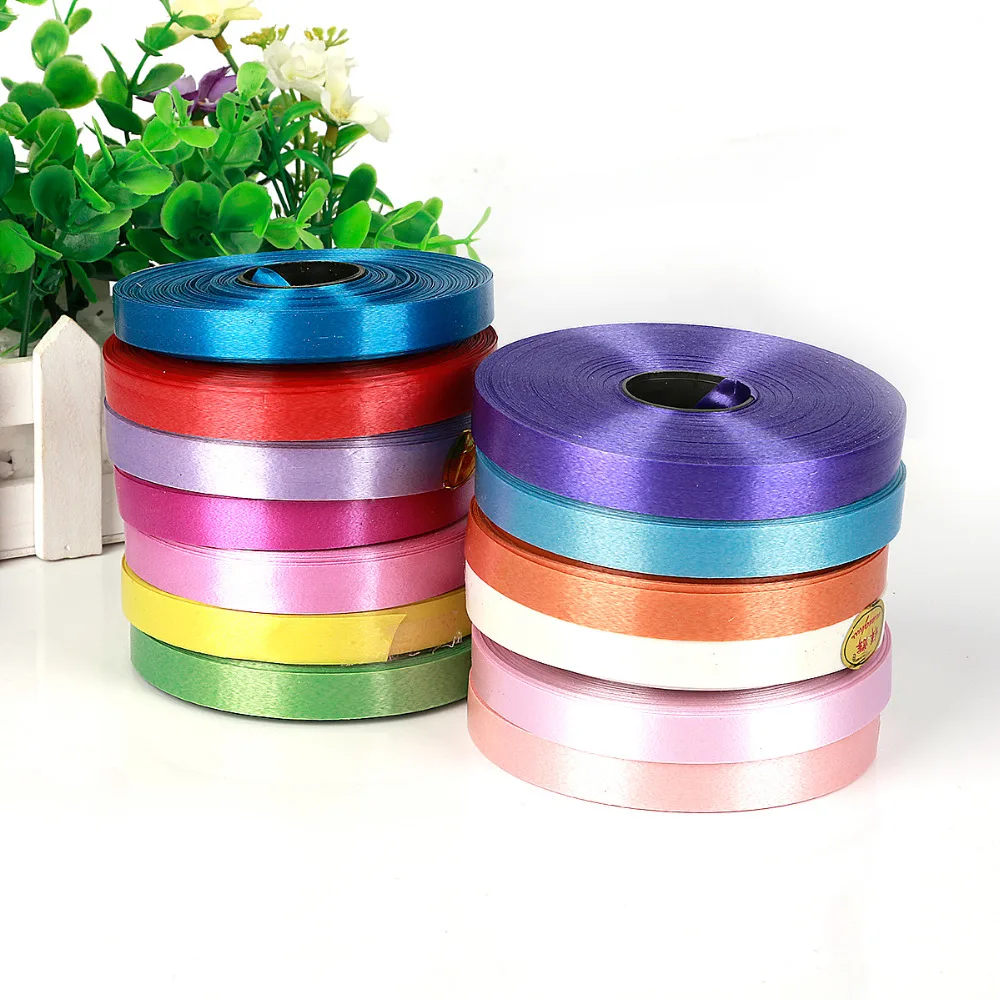 

Multi Color 1roll/lot Webbing Ribbon For Wedding Birthday Party Webbing Decoration Toy PP Ballon Curling Ribbons DIY Supplies