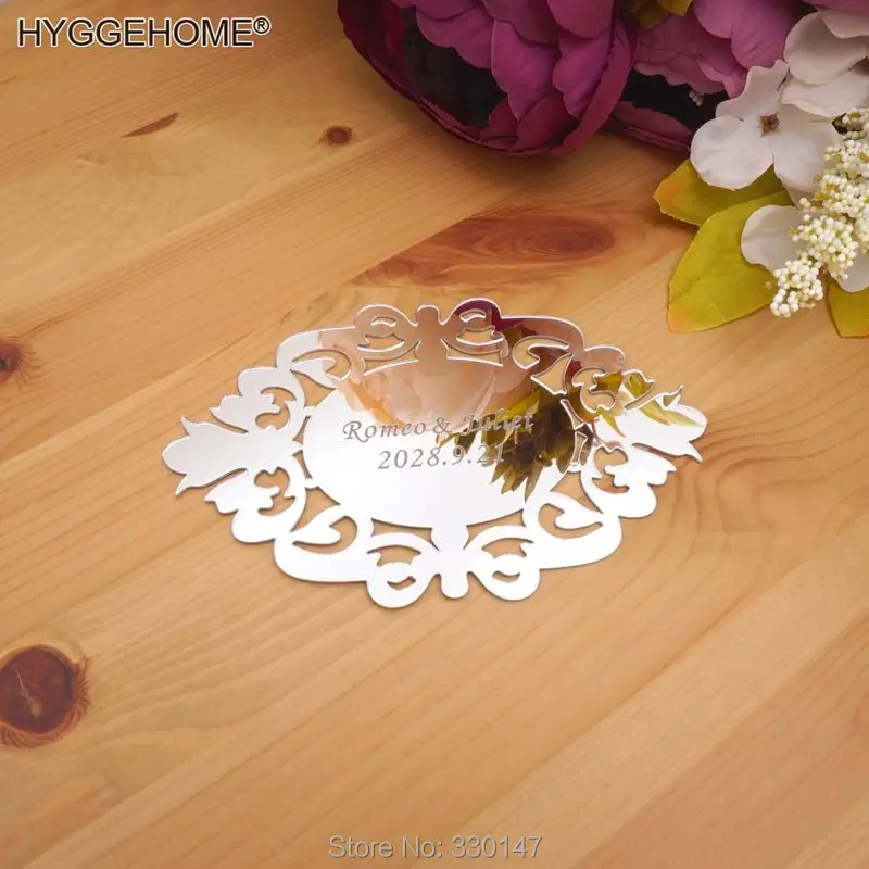 Personalized Mirror Tray Custom Verlobungstablett Acrylic Wedding