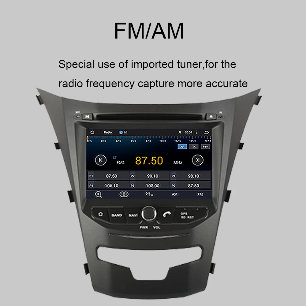 Clearance Android 9.0 Octa Core Car Radio Stereo For SSANGYONG KORANDO/C210/SSANGYONG ACTYON 2013-2019Car GPS Navigation Multimedia Player 5