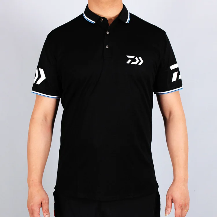 

Daiwa Summer Outdoor New Men's Polo Shirt Men's Short Sleeve Fishing T-shirt Breathable Sunscreen Loose Fishing Clothing