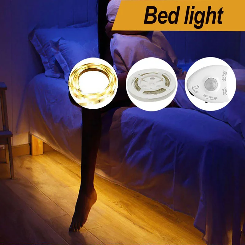 Sensor de Movimento Luzes do Armário Led para o Quarto de Luz da Decoração do Jardim para Chrismas Bochsbc Regulável Branco Quente Tira Lâmpada Festas 9 Iluminação de Natal