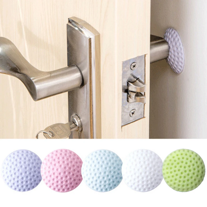 

3PCS Rubber Pad to Protect The Wall Self Adhesive Door Stopper Golf Styling Door Fenders Sticker (White/Pink/Green/Purple/Blue)