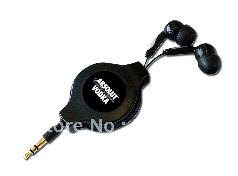 

Linhuipad Retractable in-ear earphones 3.5mm stereo earbuds mim order 3000pcs